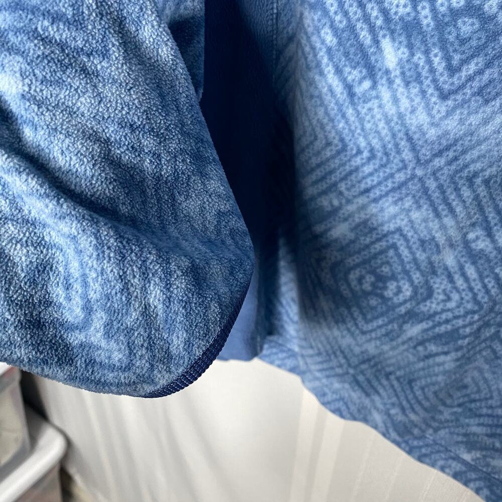 Columbia Arctic Air Quarter Zip Long Sleeve Fleece Pullover Large Blue Diamond - Picture 7 of 10